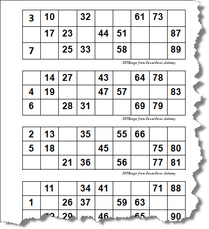 Prints out player bingo cards!