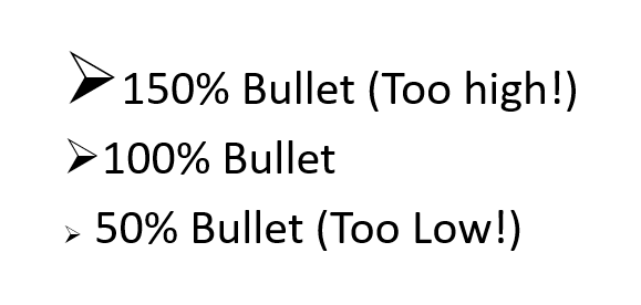 Bullets move up and down