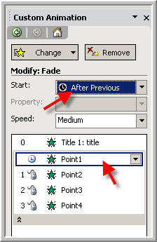 Expand the entry in custom animation