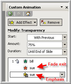 Custom Animation pane