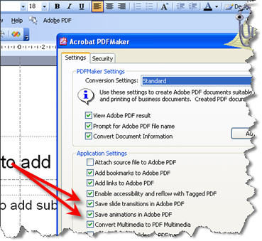 Settings in PowerPoint