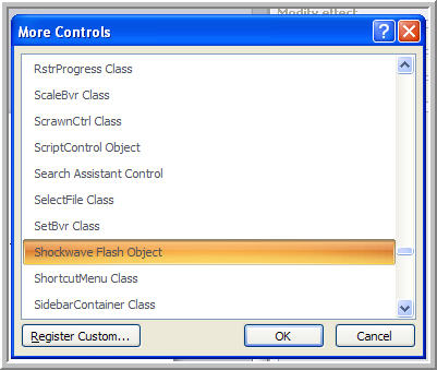 shockwave flash activx