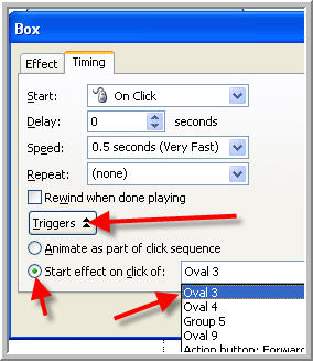 Setting the trigger shape