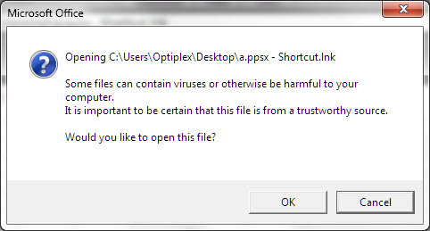 Second warning message